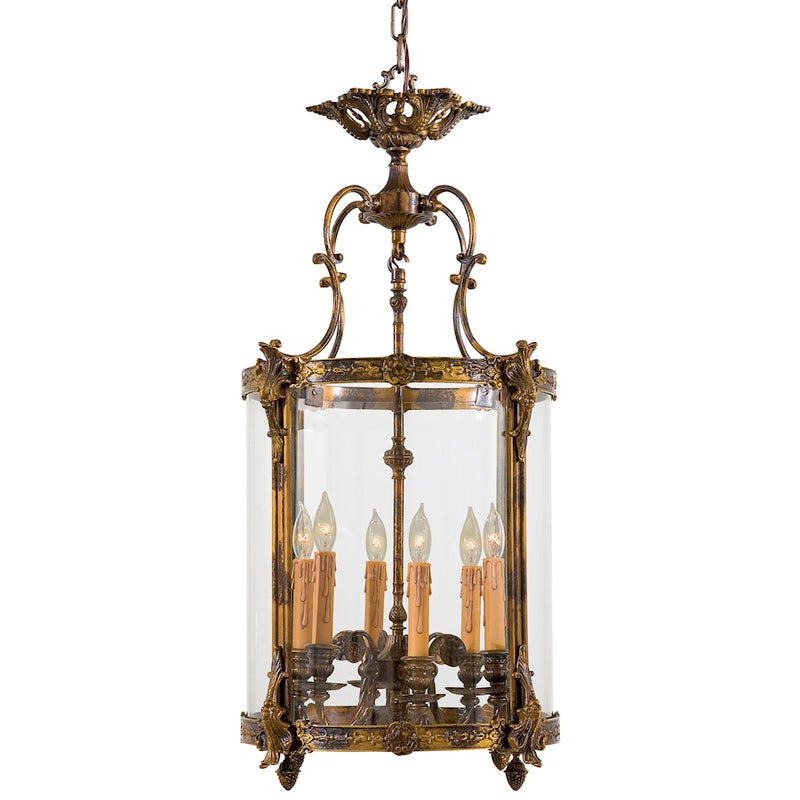 Metropolitan Lighting Metropolitan 6-Light Foyer Pendant | Oxide Brass Traditional | Entryway & Foyer | 18 x 18 x 33 in | Model N2338-OXB