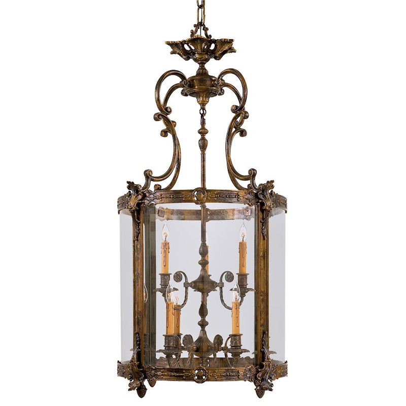 Metropolitan Lighting Metropolitan 9-Light Foyer Pendant | Oxide Brass Traditional | Entryway & Foyer | 25 x 25 x 48 in | Model N2342