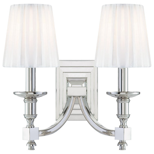 Metropolitan Lighting Continental Classics 2-Light Wall Sconce | Traditional Polished Nickel | Bathroom Vanity & Hallway Light | Model N2642-613