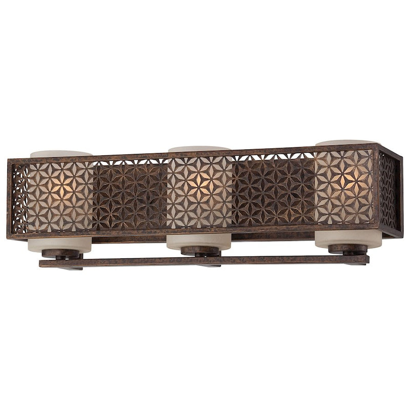 Metropolitan Lighting Ajourer 21in 3-Light Vanity Light | French Bronze Traditional | Bathroom Vanity | 21 x 6 x 6 in | Model N2723-258