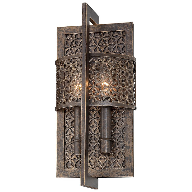 Metropolitan Lighting Ajourer 7in 2-Light Wall Sconce | Traditional French Bronze | Hallway & Living Room Accent | 7 x 4 x 16 in | Model N2725-258