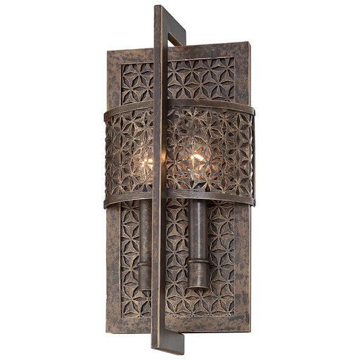 Metropolitan Lighting Ajourer 7in 2-Light Wall Sconce | Traditional French Bronze | Hallway & Living Room Accent | 7 x 4 x 16 in | Model N2725-258