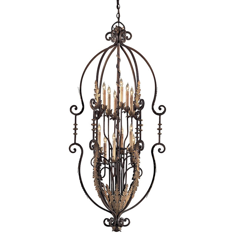 Metropolitan Lighting Armandari 30in 12-Light Chandelier | Traditional Armandari Finish | Dining Room & Grand Foyer | 30 x 64 in | Model N3644-362