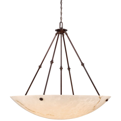 Metropolitan Lighting Virtuoso II 43in 8-Light Pendant | Traditional Bronze Patina and Alabaster Dust Glass | Dining Room & Great | Model N3708-BP