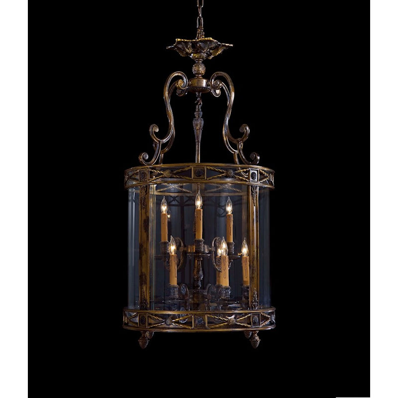 Metropolitan Lighting 22in 9-Light Foyer Pendant | Traditional Oxide Brass | Foyer & Stairwell | 22 x 46 in | Model N3906