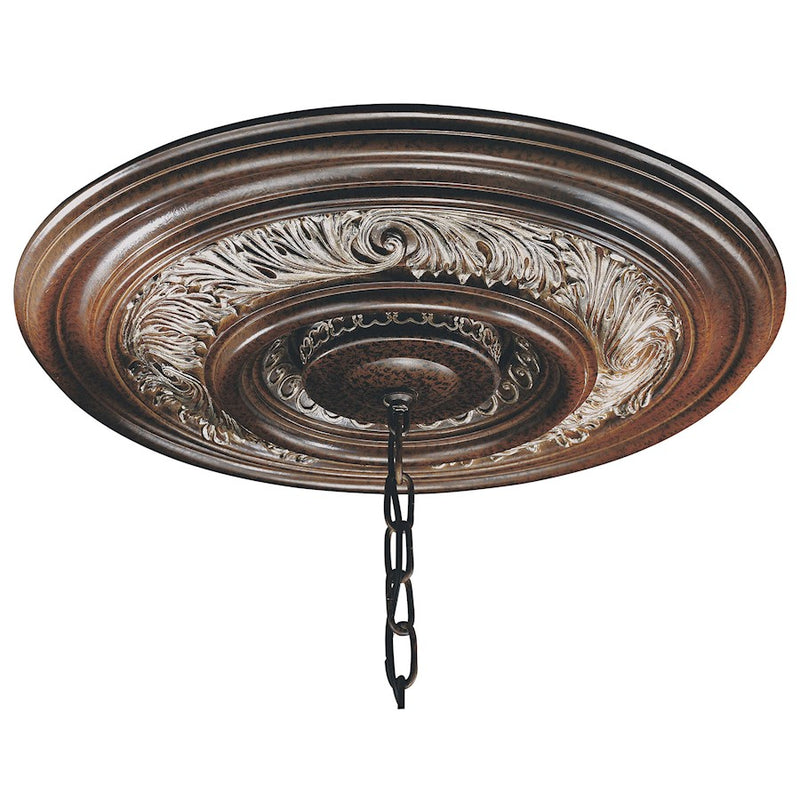 Metropolitan Lighting Salamanca 24in Ceiling Medallion | Traditional Cattera Bronze | Entryway & Hallway Accent | 24 x 24 x 3 in | Model N5521-468