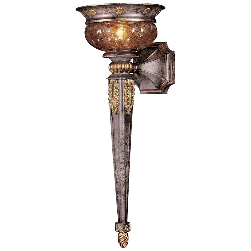 Metropolitan Lighting Sanguesa 1-Light Wall Sconce | Traditional Mediterranean Sanguesa Patina | Hallway & Entryway Accent | Model N6075-194