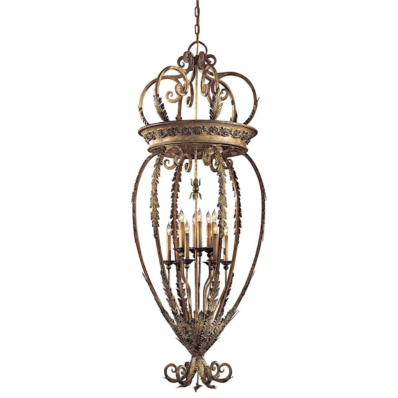 Metropolitan Lighting Padova 28in 12-Light Chandelier | Traditional Padova Finish | Living Room & Dining Room | 28 x 72 in | Model N6220-363