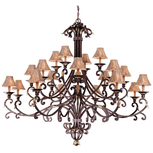 Metropolitan Lighting Zaragoza 71in 20-Light Chandelier | Traditional Golden Bronze Wrought Iron | Living Room & Dining Room | Model N6245-355