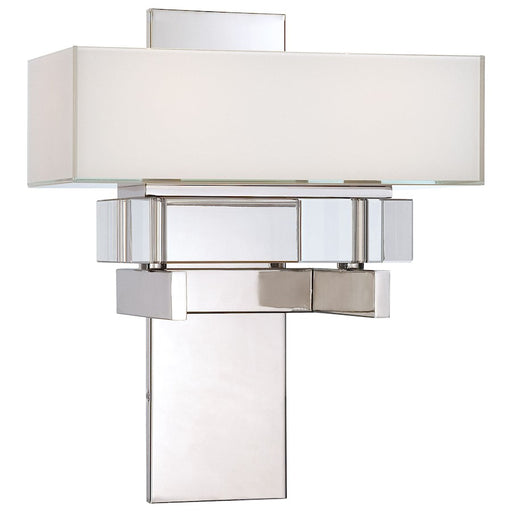 Metropolitan Lighting Eden Roe 13in 2-Light Wall Sconce | Contemporary Polished Nickel and Eidolon Krystal | Hallway & Bathroom | Model N6260-613