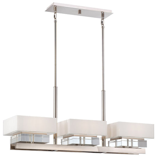 Metropolitan Lighting Eden Roe 40in 6-Light Island Light | Contemporary Polished Nickel and Eidolon Krystal | Kitchen Island & | Model N6266-613