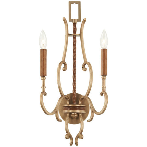 Minka Metropolitan Magnolia Manor 2 Light Wall Sconce, Gold/Bronze