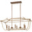 Minka Metropolitan Magnolia Manor 6 Light Island, Gold/Bronze