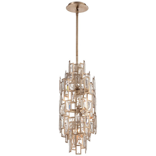 Metropolitan Bel Mondo 10in 7-Light Pendant | Contemporary Luxor Gold and Crystal | Foyer & Dining Room | 10 x 10 x 26 in | Model N6671-274