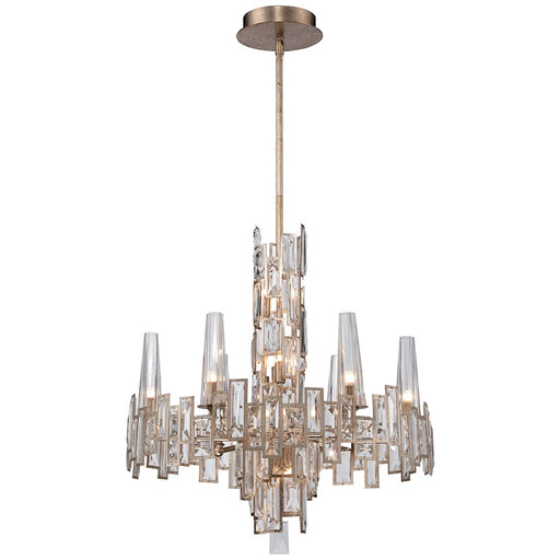 Metropolitan Bel Mondo 25in 12-Light Chandelier | Contemporary Luxor Gold and Crystal | Foyer & Dining Room | 25 x 25 x 28 in | Model N6676-274