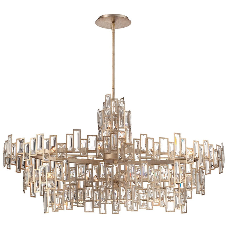 Metropolitan Bel Mondo 44in 21-Light Island Light | Contemporary Luxor Gold and Crystal | Kitchen Island & Breakfast Bar | Model N6679-274