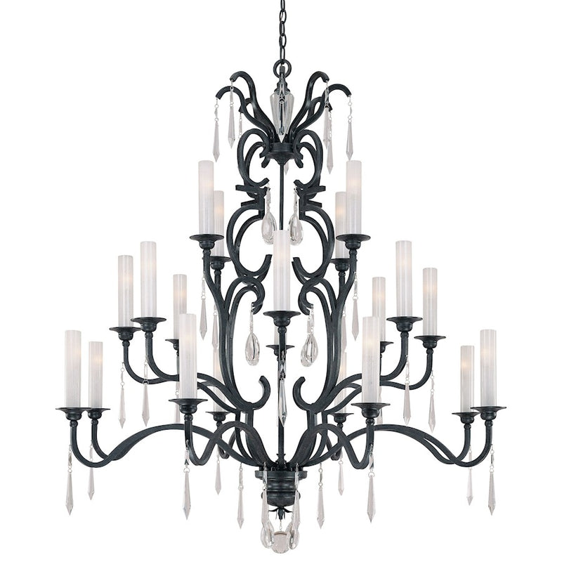 Metropolitan Castellina 56in 20-Light Chandelier | Rustic Aged Iron | Dining Room & Great Room | 56 x 59 in | Model N6704-254