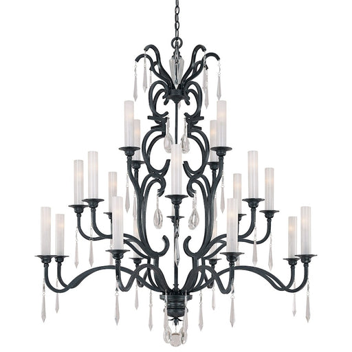 Metropolitan Castellina 56in 20-Light Chandelier | Rustic Aged Iron | Dining Room & Great Room | 56 x 59 in | Model N6704-254