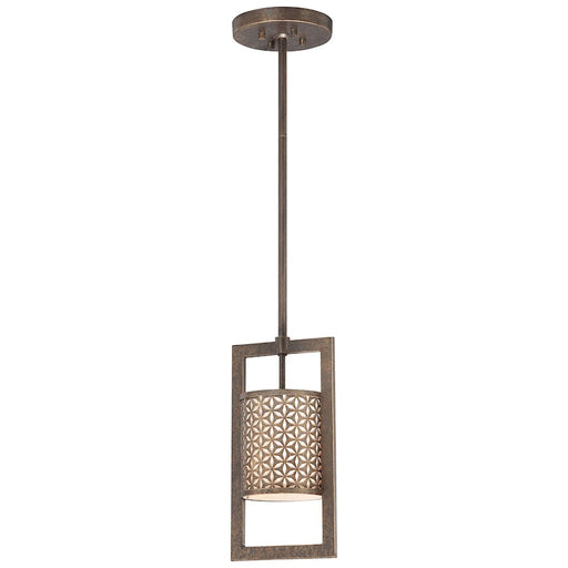 Metropolitan Lighting Ajourer 6in 1-Light Mini Pendant | Traditional French Bronze Pierced Metal | Kitchen Island & Accent | Model N6721-258
