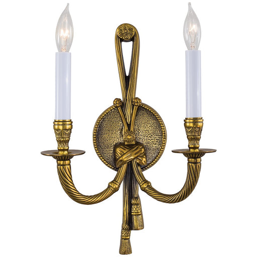 Metropolitan Lighting 2-Light Wall Sconce | Traditional Antique Gold Finish | Bedroom & Hallway Accent Light | 10 x 4 x 14 in | Model N681B