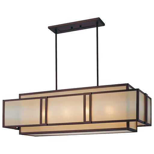 Minka Metropolitan Underscore 16in 4-Light Island Pendant | Industrial Cimmaron Bronze | Kitchen Island & Dining Room | Model N6959-1-267B