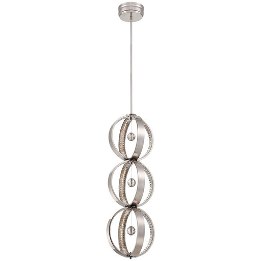 Metropolitan Lighting Winter Solstice 13in 2-Light LED Chandelier | Contemporary Polished Nickel and Crystal | Dining Room & | Model N6996-613-L