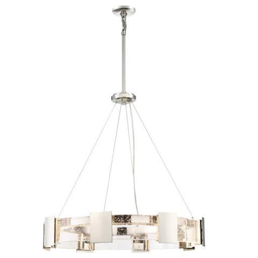 Metropolitan Lighting Stellaris 32in LED Chandelier | Contemporary Polished Nickel | Dining Room & Living Room | 32 x 32 x 32 in | Model N7238-613-L