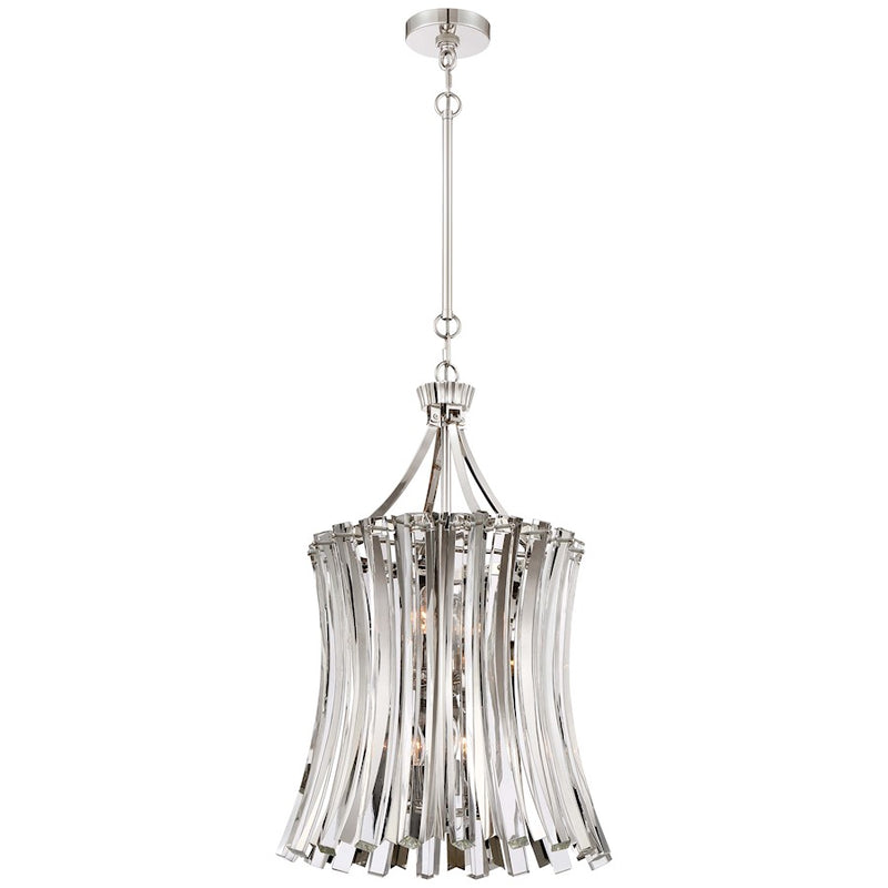 Metropolitan Lighting Elegance Royale 20in 8-Light Foyer Chandelier | Transitional Polished Nickel | Entryway & Dining Room | Model N7256-613