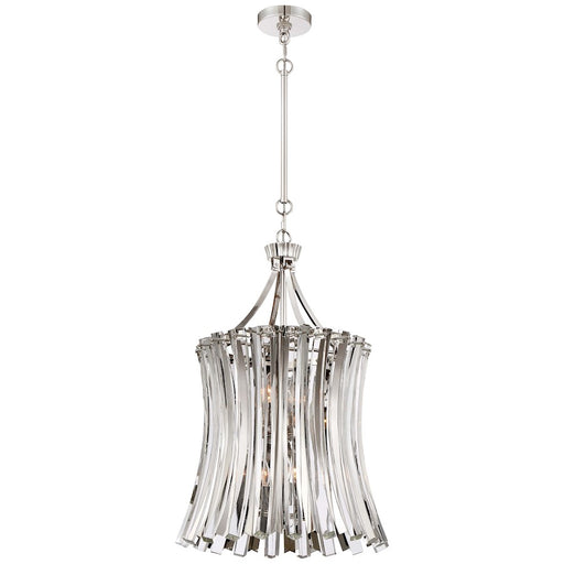 Metropolitan Lighting Elegance Royale 20in 8-Light Foyer Chandelier | Transitional Polished Nickel | Entryway & Dining Room | Model N7256-613
