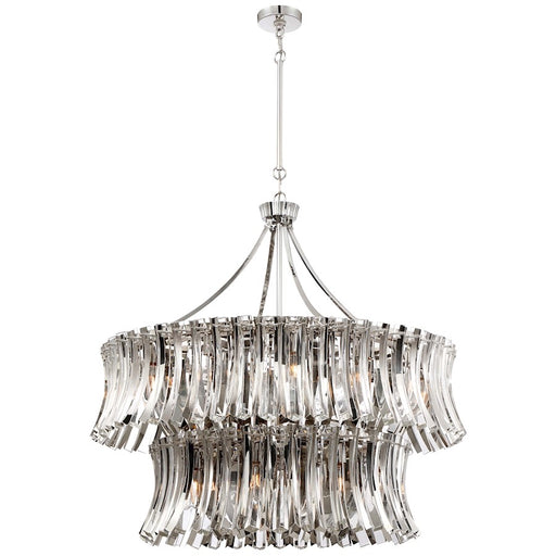 Metropolitan Lighting Elegance Royale 39in 20-Light Chandelier | Transitional Polished Nickel | Dining Room & Foyer | Model N7259-613