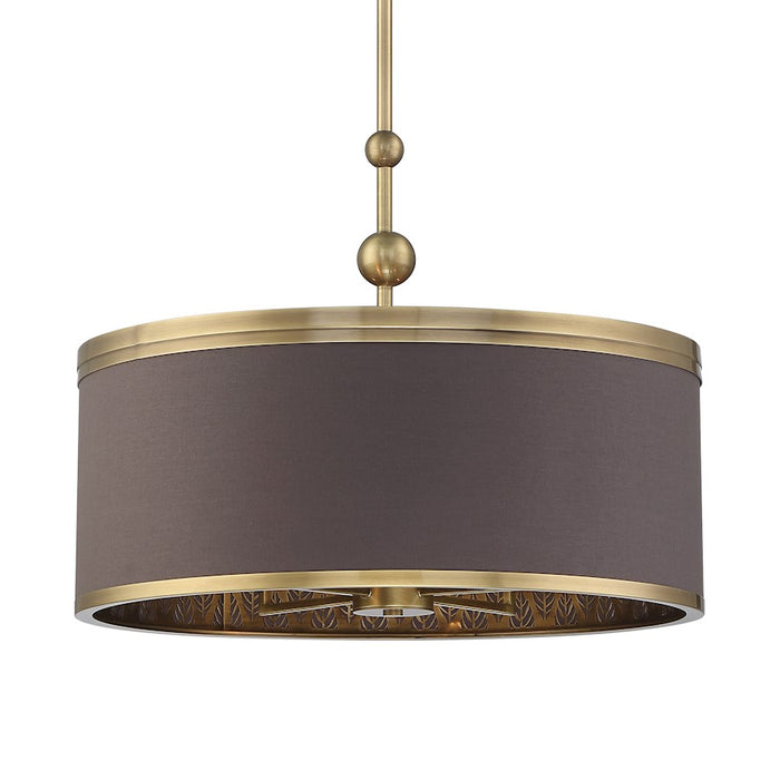 Minka Metropolitan Splendour 5 Light Pendant, Chocolate Linen