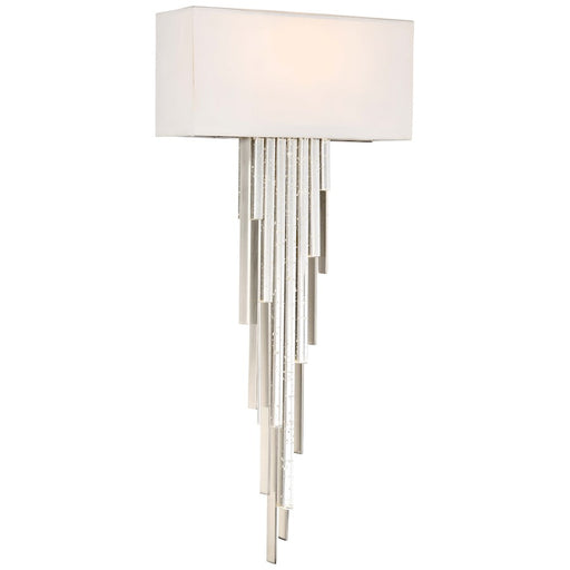 Metropolitan Lighting Crystal Cascade 23in LED Wall Sconce | Transitional Chrome and Crystal | Living Room & Bedroom | 10 x 23 in | Model N7420-77-L