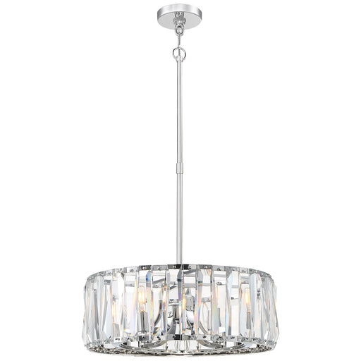 Metropolitan Lighting Coronette 21in 6-Light Pendant | Chrome Crystal | Dining Room & Kitchen Island | 21 x 21 x 24 in | Model N7505-77