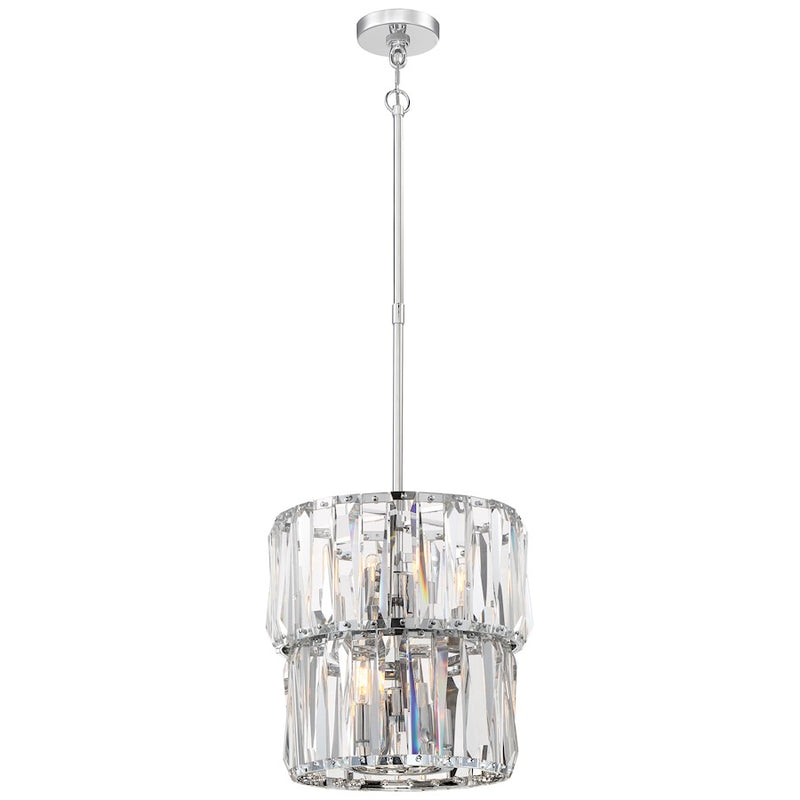 Metropolitan Lighting Coronette 15in 8-Light Pendant | Chrome Crystal | Dining Room & Entryway | 15 x 15 x 31 in | Model N7508-77