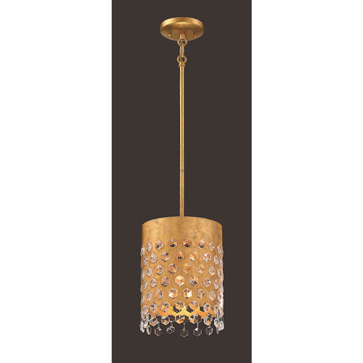 Metropolitan Lighting Kingsmont 9in 1-Light Pendant | Traditional Glitz Gold Leaf | Entryway & Hallway | 9 x 9 x 12 in | Model N7651-705