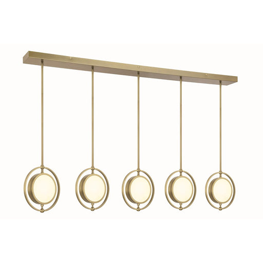 Minka Metropolitan 5 Light LED Island, Soft Brass - N7675-695-L