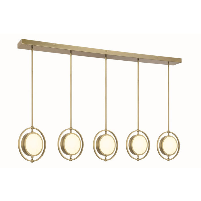 Minka Metropolitan 5 Light LED Island, Soft Brass - N7675-695-L