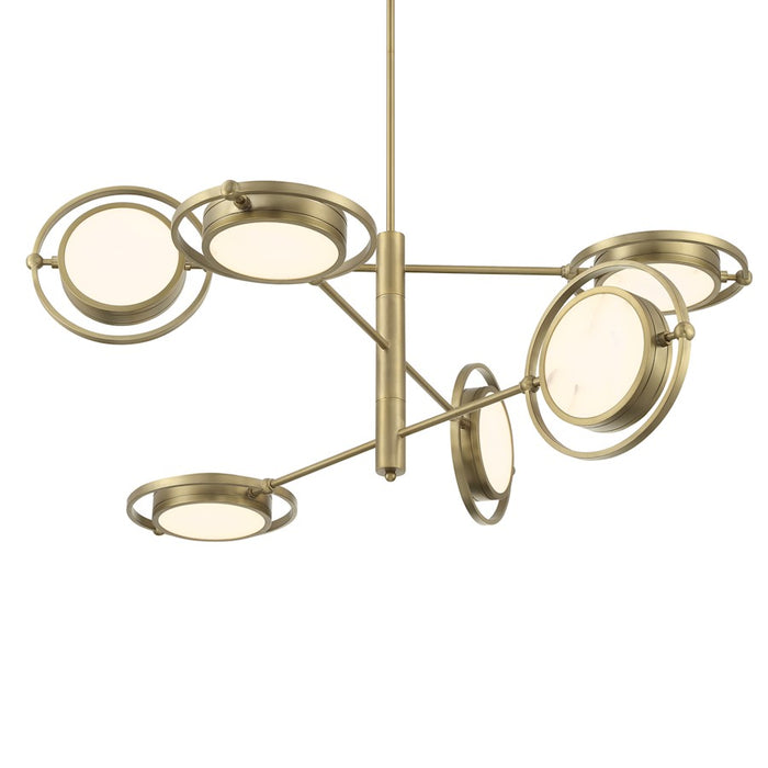 Minka Metropolitan 6 Light LED Chandelier, Soft Brass - N7676-695-L