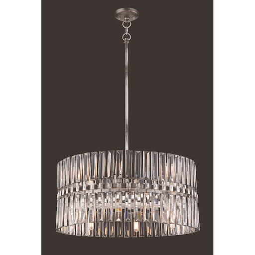Metropolitan Lighting Belle Aurore Small 26in 12-Light Pendant | Contemporary Shadow Silver Leaf | Kitchen Island & Dining Room | Model N7712-700