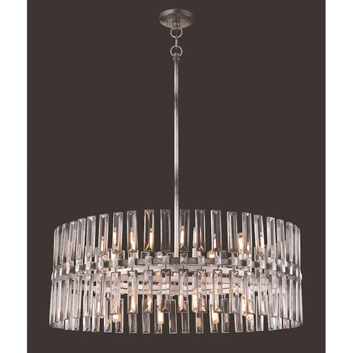 Metropolitan Lighting Belle Aurore 32.75in 16-Light Pendant | Contemporary Shadow Silver Leaf | Living Room & Foyer | Model N7716-700