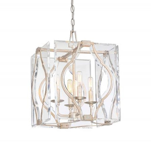 Metropolitan Lighting Brenton Cove 14in 4-Light Pendant | Transitional Gold Mist Gold Leaf | Kitchen Island & Dining Room | Model N7763-683