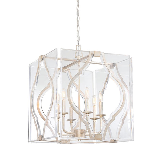 Metropolitan Lighting Brenton Cove 20in 6-Light Pendant | Transitional Gold Mist Gold Leaf | Kitchen Island & Dining Room | Model N7767-683