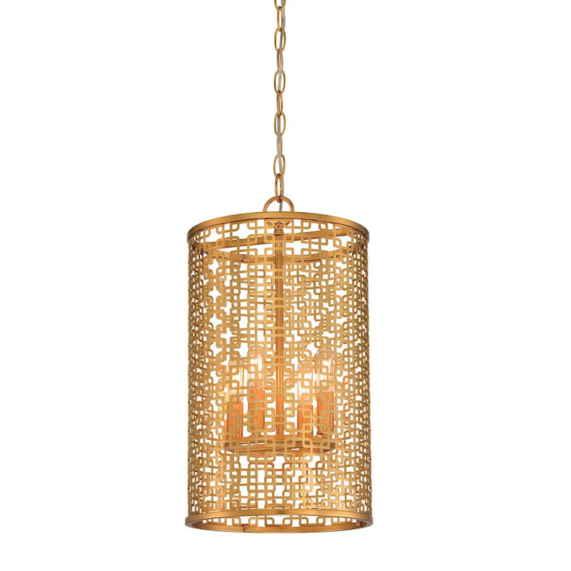 Metropolitan Lighting Blairmoor 11in 4-Light Pendant | Contemporary Honey Gold | Kitchen Island & Dining Room | 11 x 11 x 20 in | Model N7785-248
