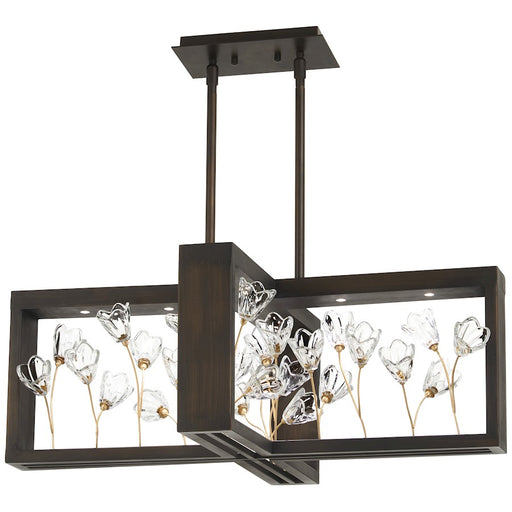 Minka Metropolitan Maison Des Fleurs LED 7 Light Chandelier, BZ/GD