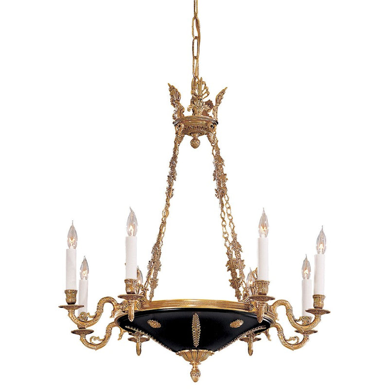 Metropolitan Lighting 8-Light Chandelier Doré Gold | Traditional Doré Gold | Dining Room & Living Room | 29 x 29 x 30 in | Model N850209