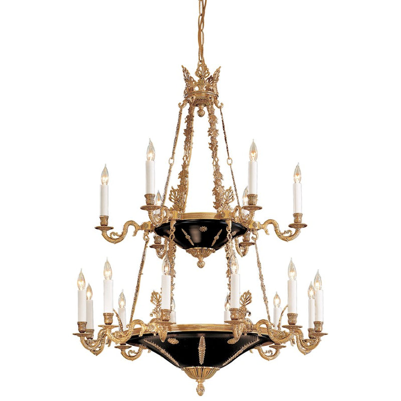 Metropolitan Lighting 18-Light Chandelier Doré Gold | Traditional Doré Gold | Dining Room & Living Room | 32 x 32 x 44 in | Model N850220