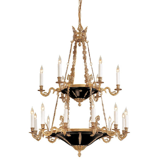 Metropolitan Lighting 18-Light Chandelier Doré Gold | Traditional Doré Gold | Dining Room & Living Room | 32 x 32 x 44 in | Model N850220