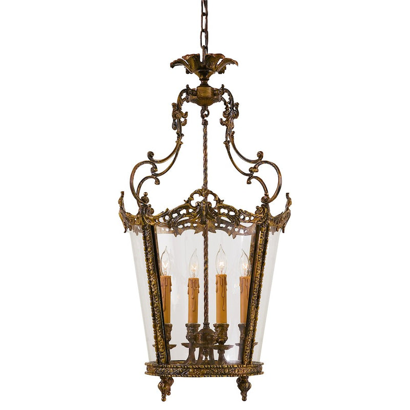 Metropolitan Lighting 4-Light Foyer Pendant 30in | Traditional Oxide Brass Handcrafted Italy | Entryway & Stairwell | 18 x 30 in | Model N851204-OXB
