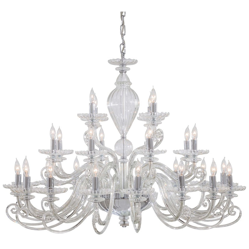 Metropolitan Lighting 28-Light Chandelier | Chrome Traditional Styling | Foyer & Dining Room Statement Light | 41 x 41 x 30 in | Model N9160