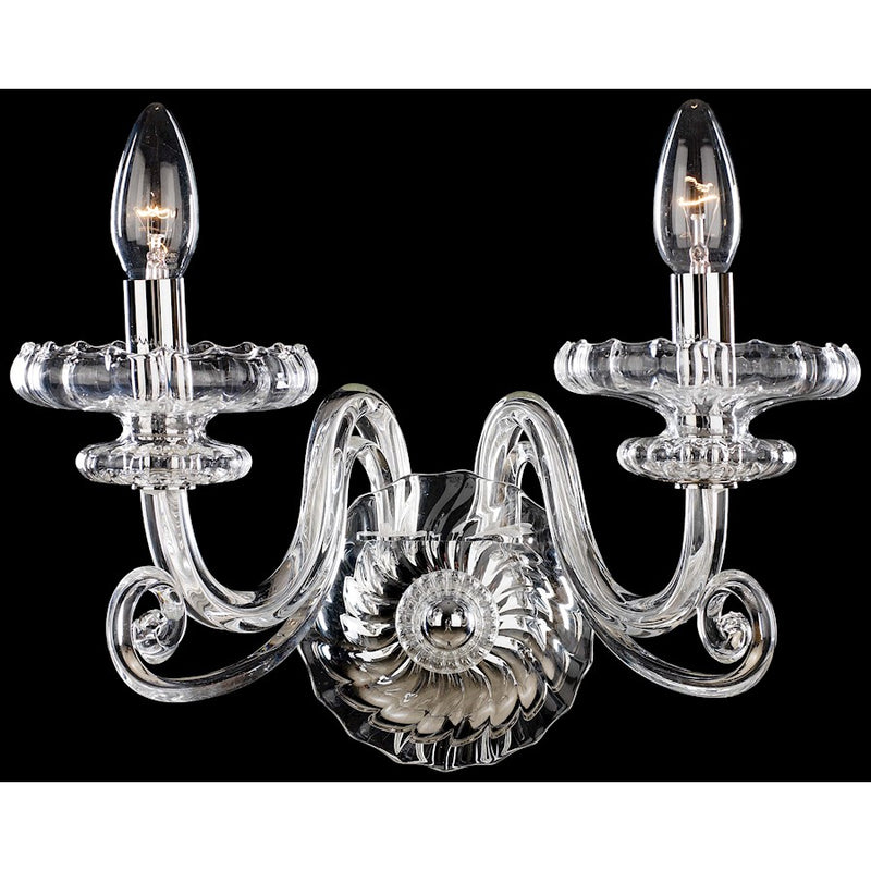 Metropolitan Lighting 2-Light Wall Sconce 8in | Traditional Chrome Handcrafted Spain | Bathroom & Hallway Accent | 13 x 10 x 8 in | Model N9162
